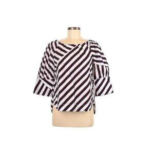Marc Cain Black and White Striped Blouse